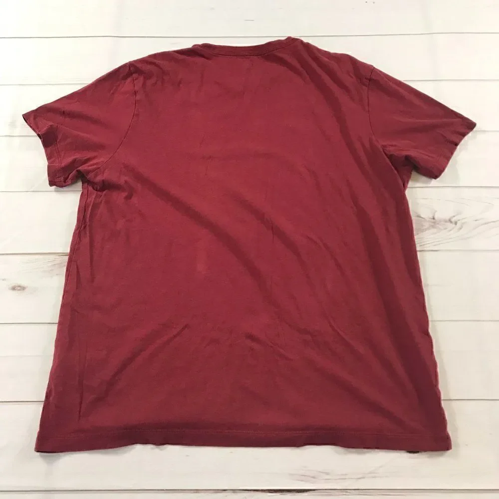 J.Crew Men Red Broken-in Short Sleeve Tee XL